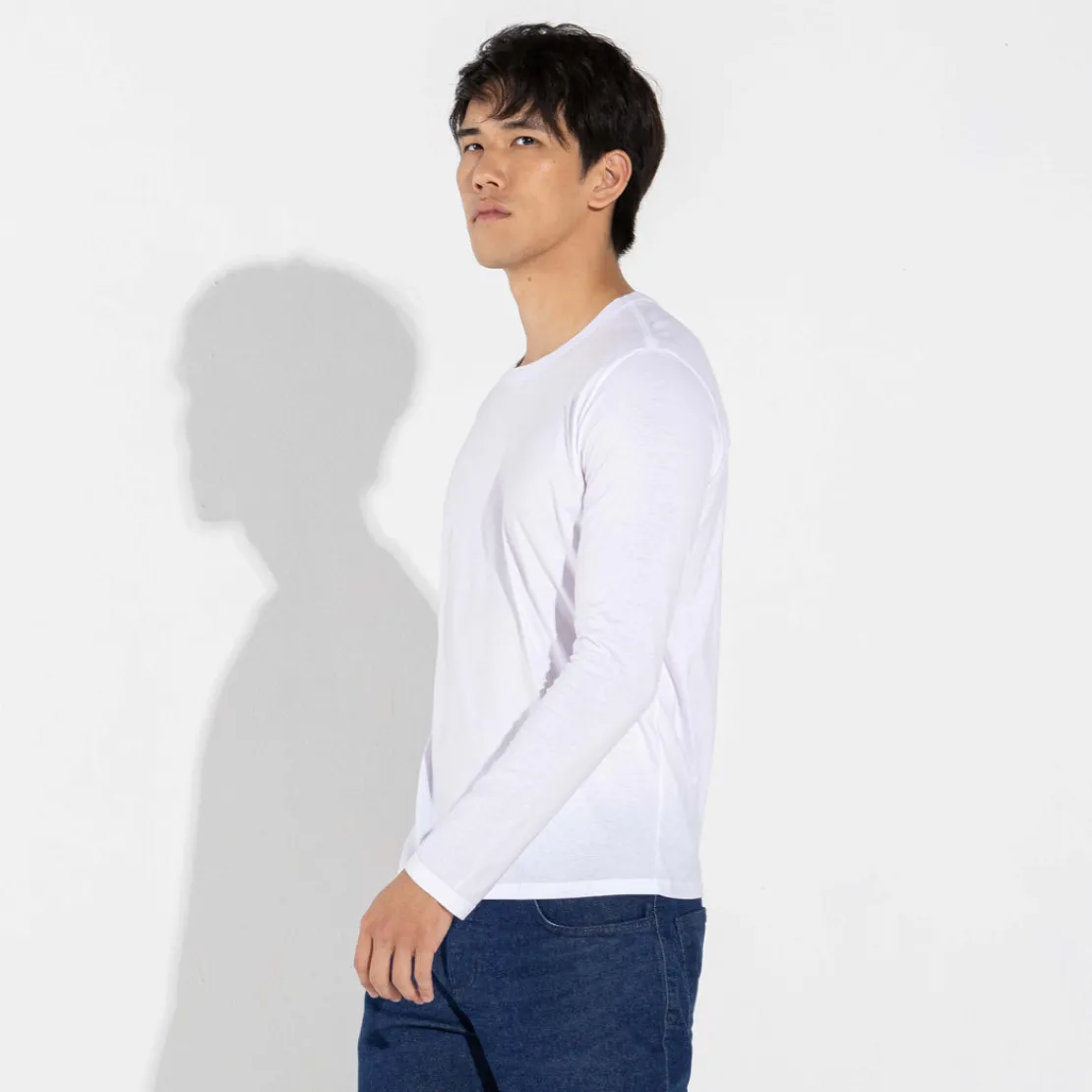 Camisetas>Basico.com Camiseta Algodão Premium Manga Longa Masculina | Everyday Collection -