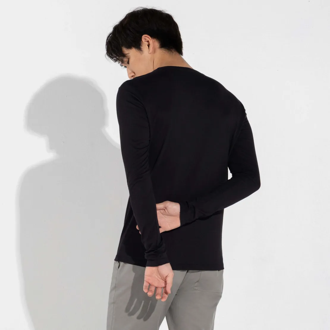 Camisetas>Basico.com Camiseta Algodão Premium Manga Longa Masculina | Everyday Collection -