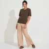 Camisetas>Basico.com Camiseta Coffee Bolso Feminina - Mocha