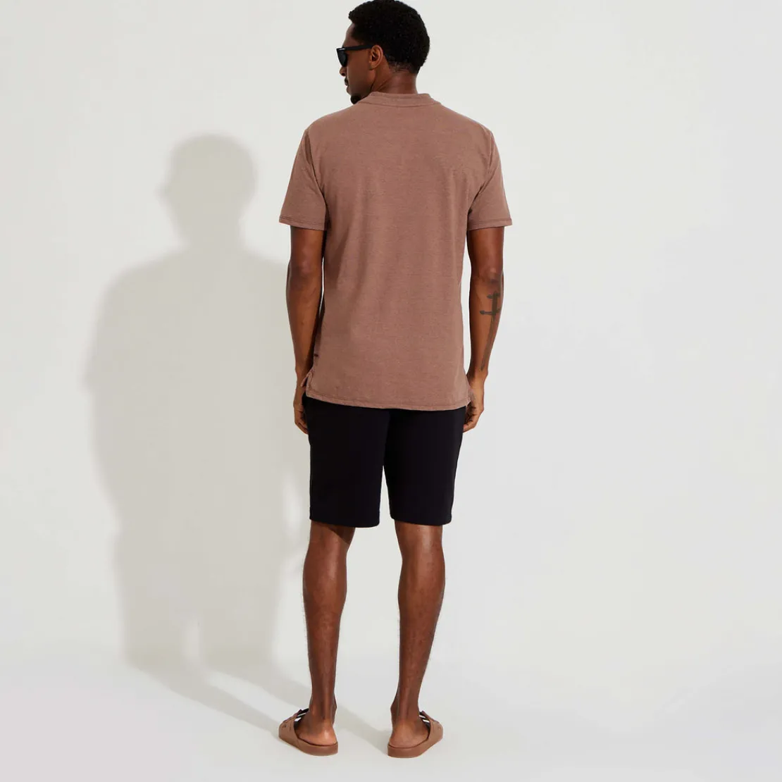 Camisetas>Basico.com Camiseta Coffee Gola Dupla Masculina - Affogato