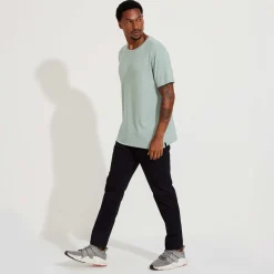 Linho | Camisetas>Basico.com Camiseta Malha Linho Masculina - Verde Chá