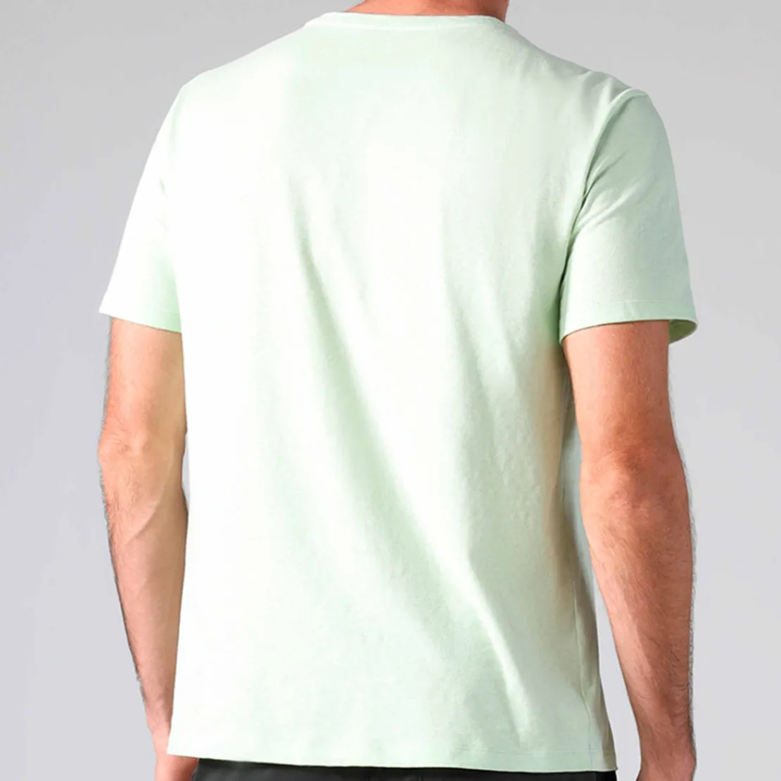 Linho | Camisetas>Basico.com Camiseta Malha Linho Masculina - Verde Menta