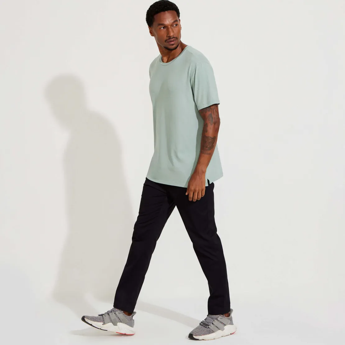 Linho | Camisetas>Basico.com Camiseta Malha Linho Masculina - Verde Chá