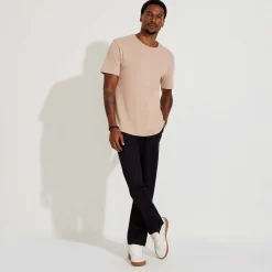 Tricot | Camisetas>Basico.com Camiseta Malha Tricot Masculina - Bege Camel