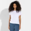 Algodão Pima | Camisetas>Basico.com Camiseta Pima Ampla Feminina - Branco