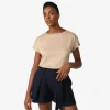Algodão Pima | Camisetas>Basico.com Camiseta Pima Ampla Feminina - Bege Camel