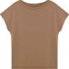 Algodão Pima | Camisetas>Basico.com Camiseta Pima Ampla Feminina - Bege Pastel