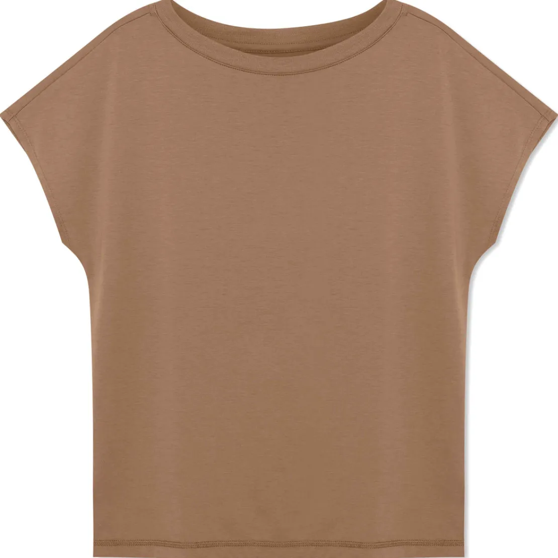Algodão Pima | Camisetas>Basico.com Camiseta Pima Ampla Feminina - Bege Pastel