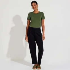 Algodão Pima | Camisetas>Basico.com Camiseta Pima Feminina | Life Collection - Verde Figo