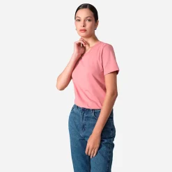 Algodão Pima | Camisetas>Basico.com Camiseta Pima Feminina | Life Collection - Rose