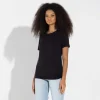Algodão Pima | Camisetas>Basico.com Camiseta Pima Feminina | Life Collection - Preto