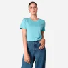 Algodão Pima | Camisetas>Basico.com Camiseta Pima Feminina | Life Collection - Azul Turquesa