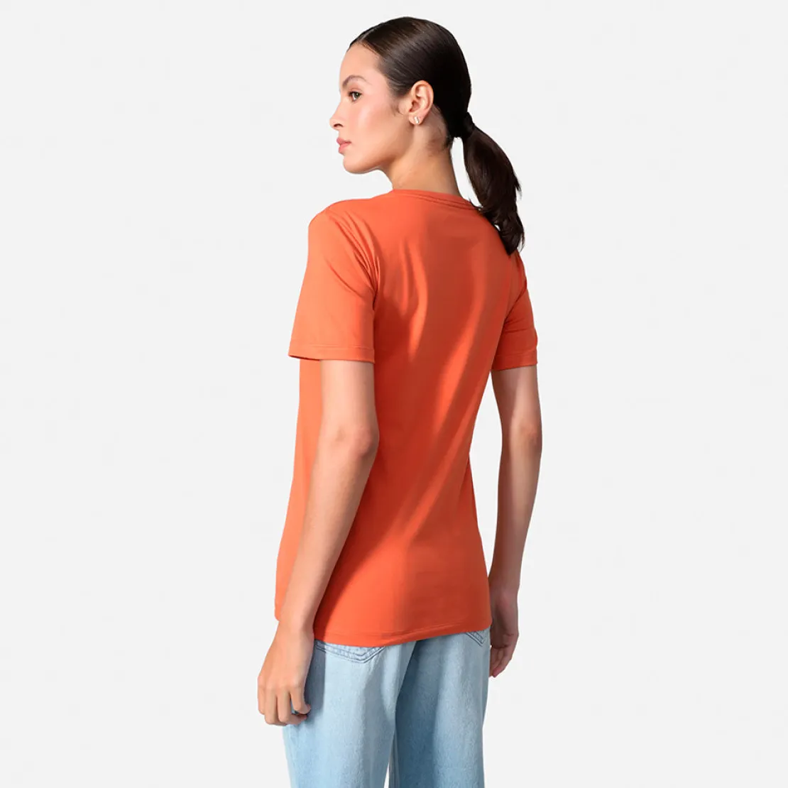 Algodão Pima | Camisetas>Basico.com Camiseta Pima Feminina | Life Collection - Marrom Telha