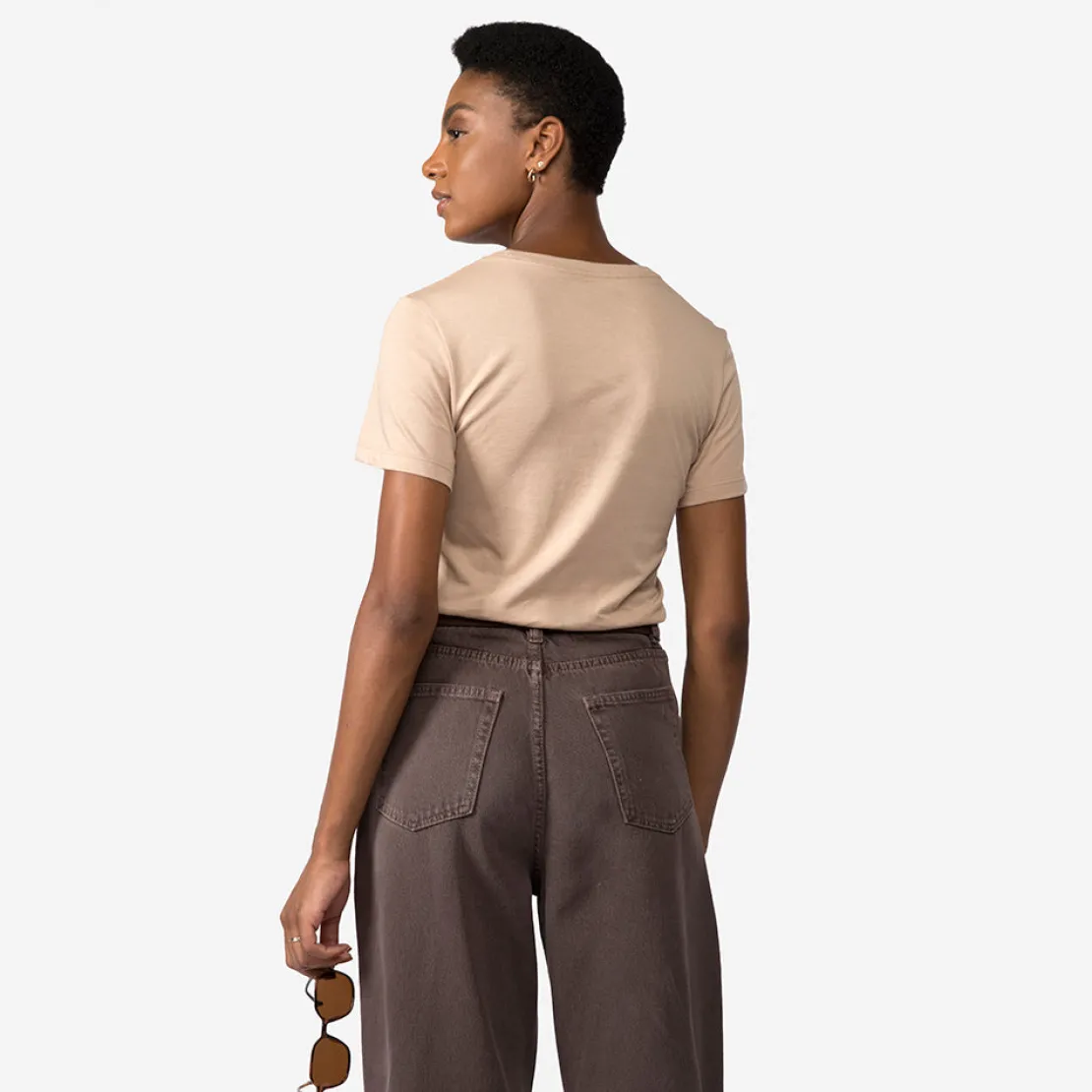 Algodão Pima | Camisetas>Basico.com Camiseta Pima Feminina | Life Collection - Bege Camel