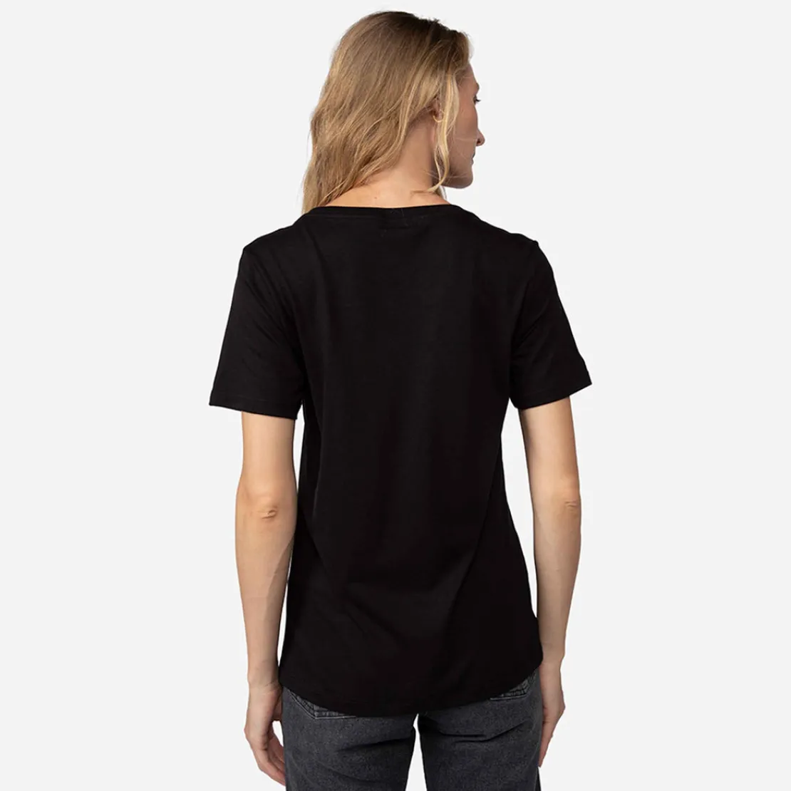 Algodão Pima | Camisetas>Basico.com Camiseta Pima Gola U Feminina | Life Collection - Preto