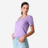 Algodão Pima | Camisetas>Basico.com Camiseta Pima Gola V Feminina | Life Collection - Lilás