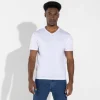 Algodão Pima | Camisetas>Basico.com Camiseta Pima Gola V Masculina | Life Collection - Branco