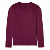 Algodão Pima | Camisetas>Basico.com Camiseta Pima Manga Longa Feminina | Life Collection - Marsala