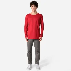 Algodão Pima | Camisetas>Basico.com Camiseta Pima Manga Longa Masculina | Life Collection - Marsala