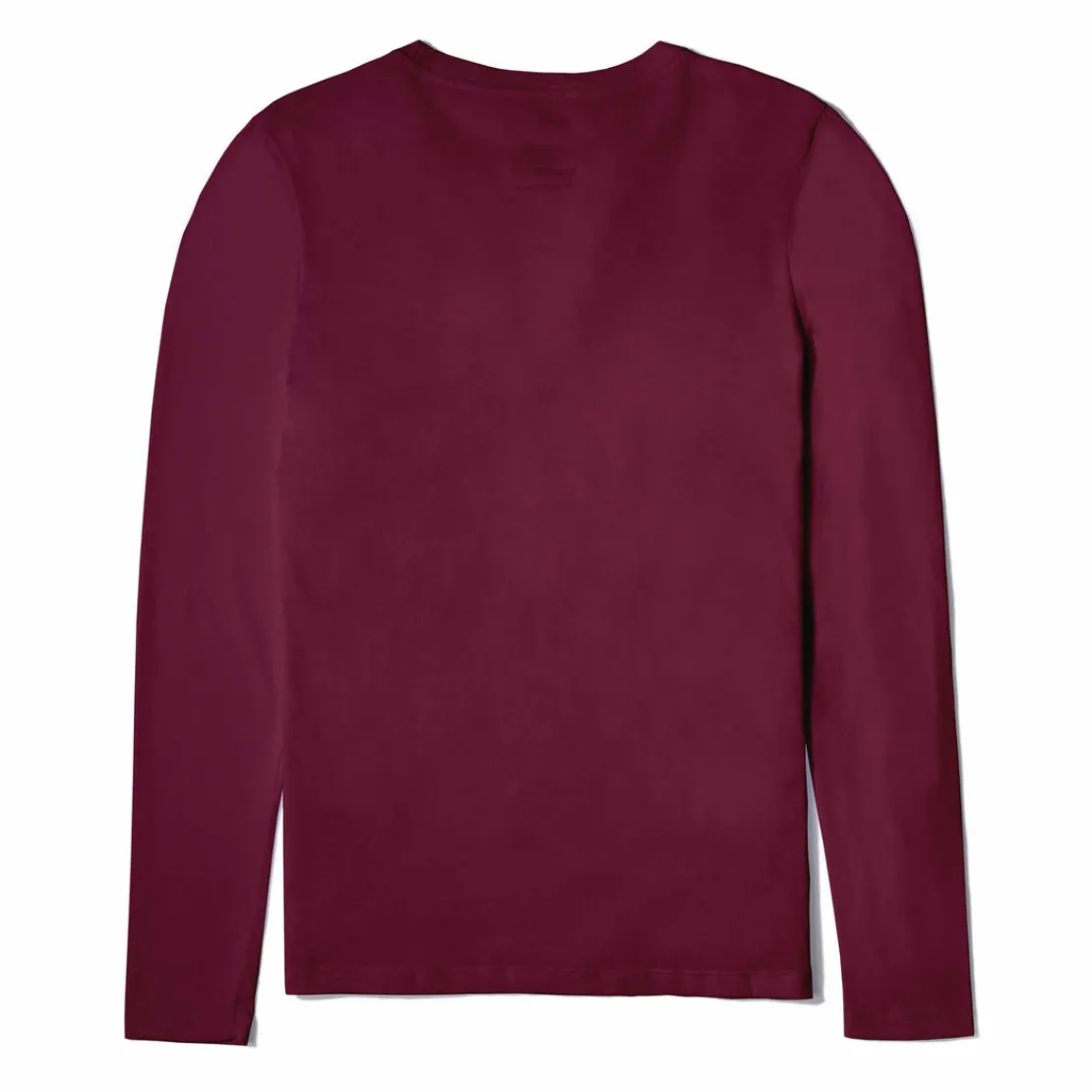 Algodão Pima | Camisetas>Basico.com Camiseta Pima Manga Longa Feminina | Life Collection - Marsala