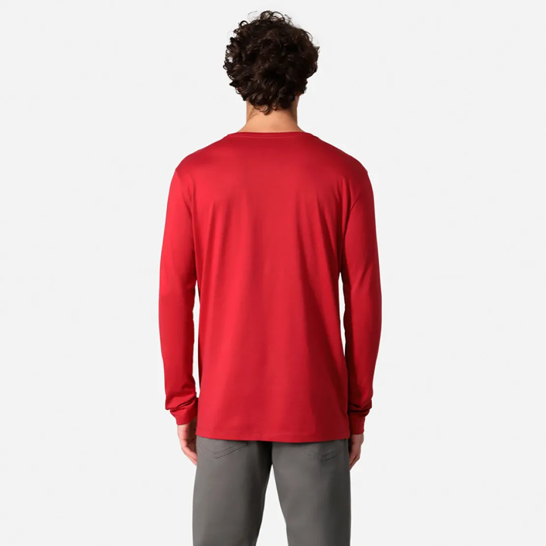 Algodão Pima | Camisetas>Basico.com Camiseta Pima Manga Longa Masculina | Life Collection - Marsala