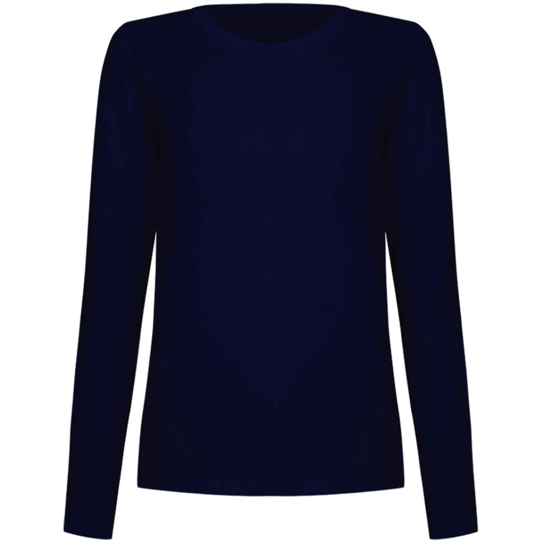 Algodão Pima | Camisetas>Basico.com Camiseta Pima Manga Longa Feminina | Life Collection - Azul Marinho