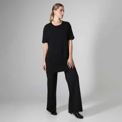 Algodão Pima | Camisetas>Basico.com Camiseta Pima Oversized Feminina | Life Collection - Preto