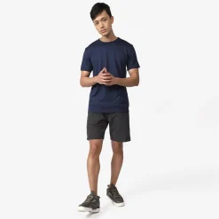 Algodão Pima | Camisetas>Basico.com Camiseta Pima Punho Masculina | Life Collection - Azul Marinho