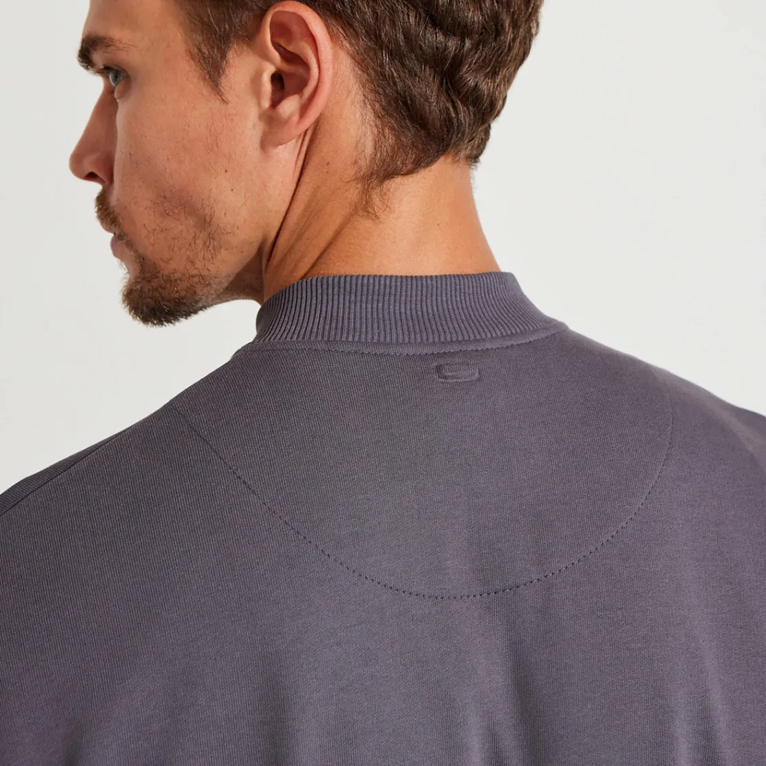 Jaquetas E Casacos | Masculino>Basico.com Jaqueta Bomber Bolsos Masculino - Cinza Granito