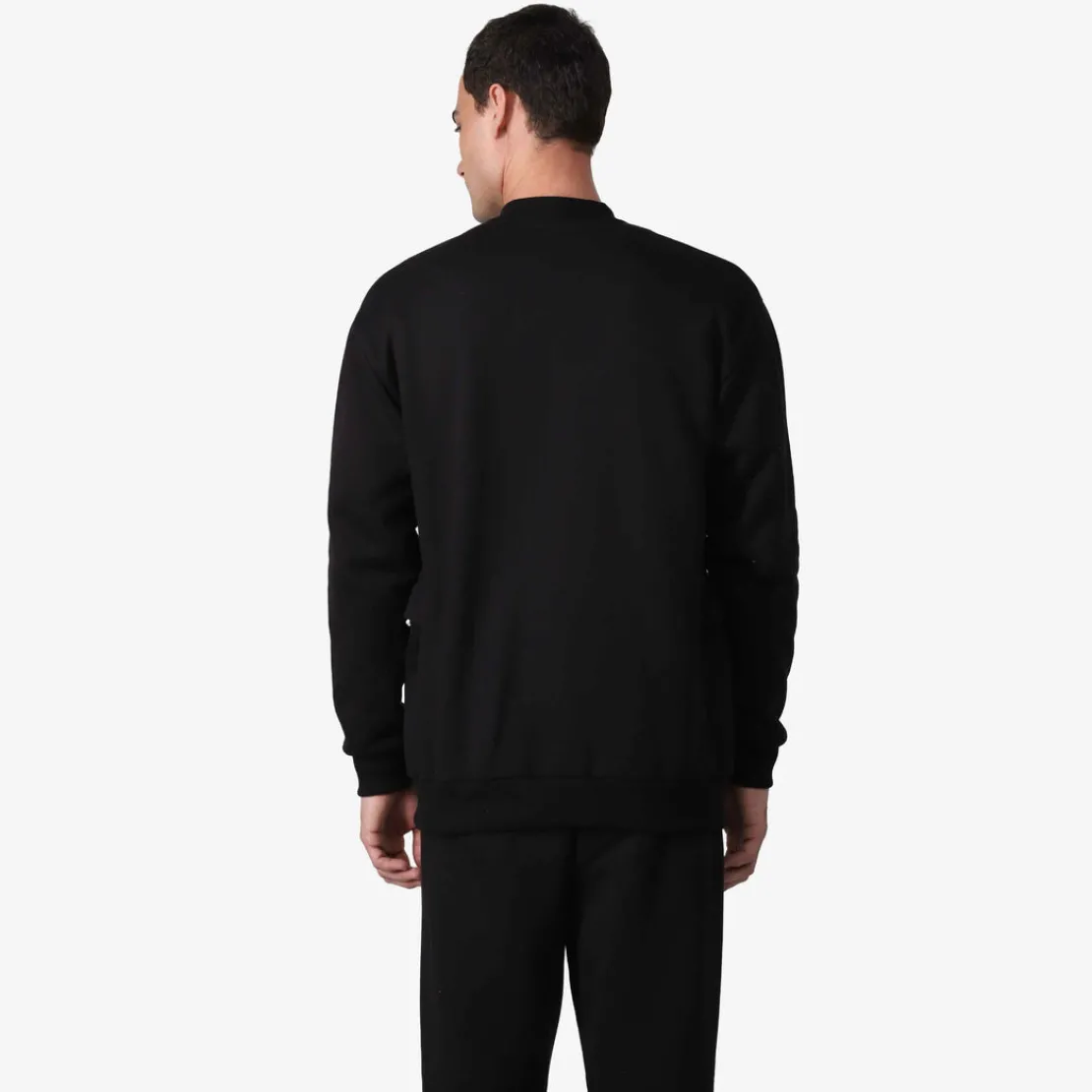 Moletons | Moletons>Basico.com Jaqueta Bomber Moletom Flanelado Masculina - Preto