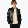 Couro | Jaquetas E Casacos>Basico.com Jaqueta Couro Masculina - Preto