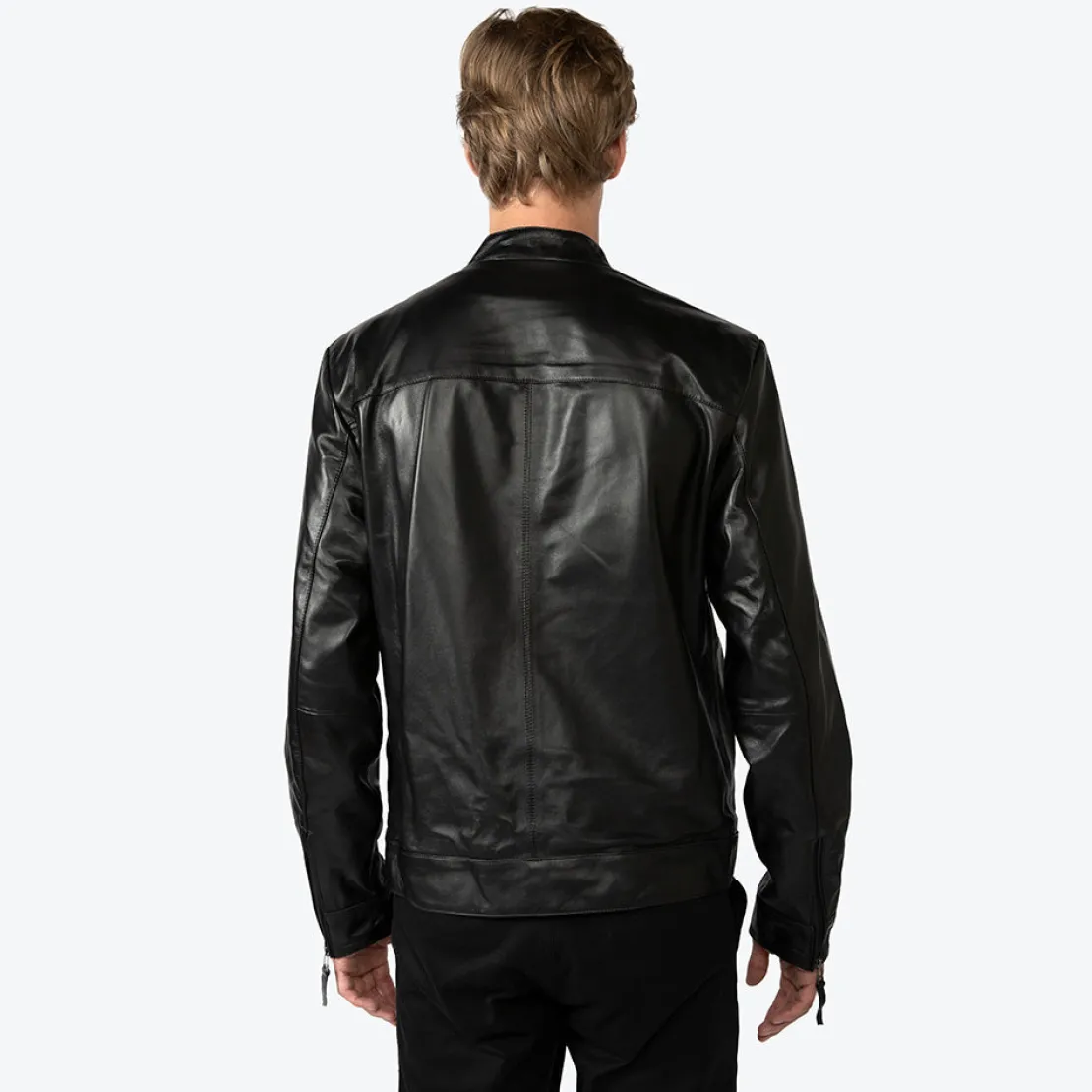 Couro | Jaquetas E Casacos>Basico.com Jaqueta Couro Masculina - Preto