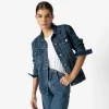 Jaquetas | Jeans>Basico.com Jaqueta Jeans Feminina - Azul Jeans Médio