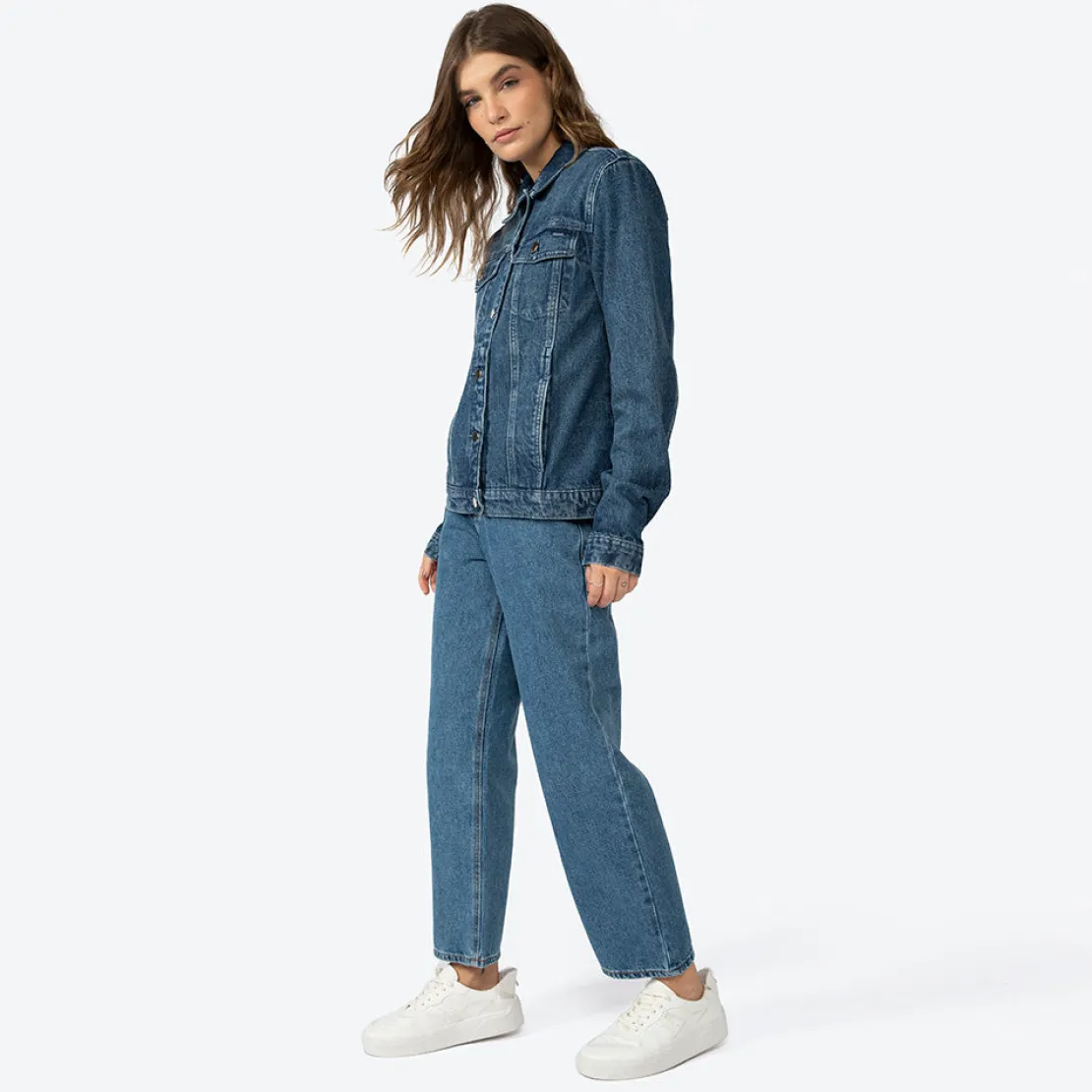 Jaquetas | Jeans>Basico.com Jaqueta Jeans Feminina - Azul Jeans Médio
