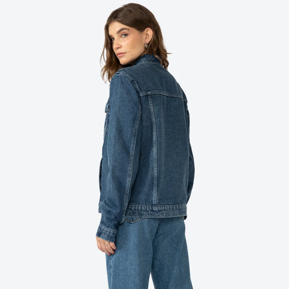 Jaquetas | Jeans>Basico.com Jaqueta Jeans Feminina - Azul Jeans Médio