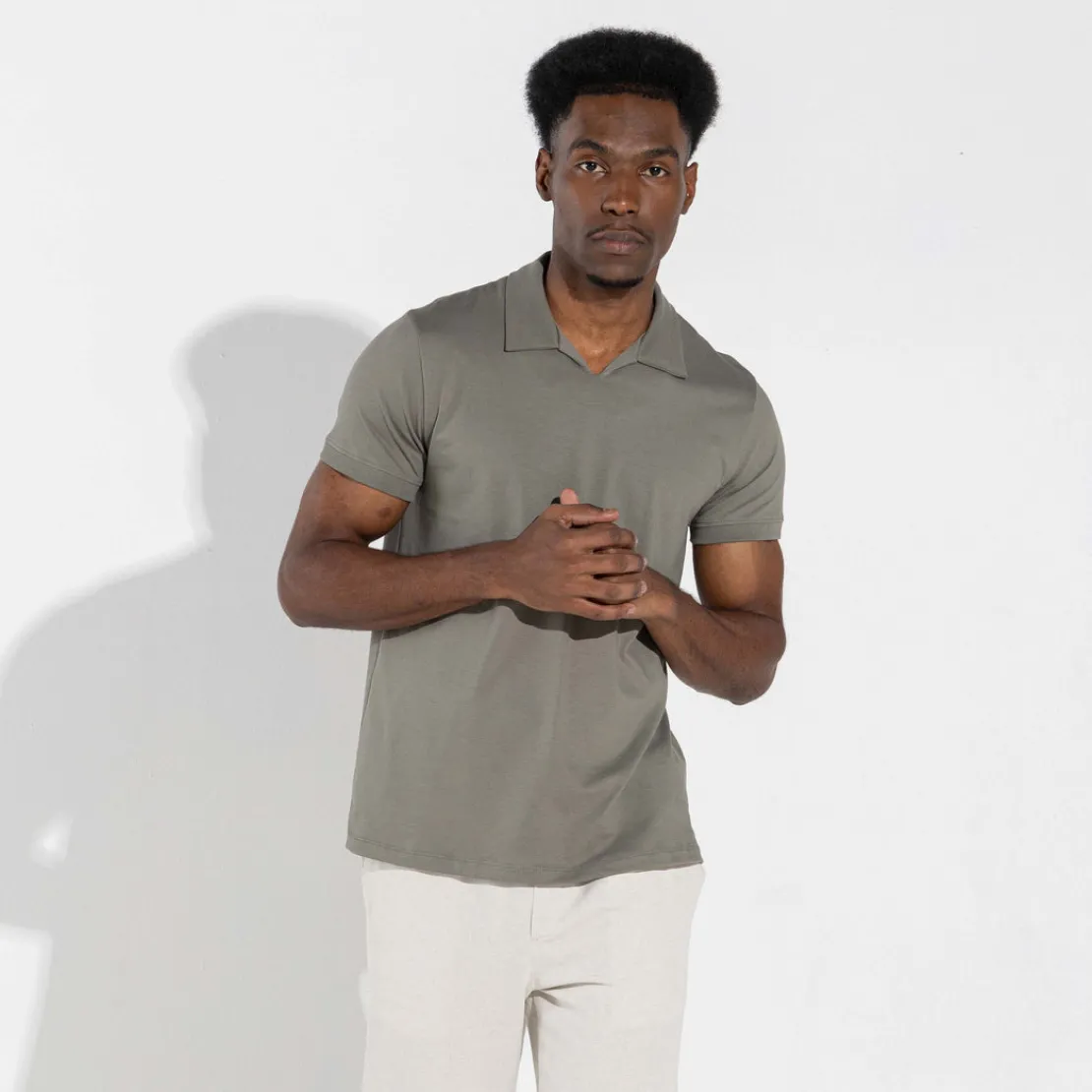 Polo | Algodão Pima>Basico.com Polo Cotton Pima Masculina | Life Collection - Verde Louro