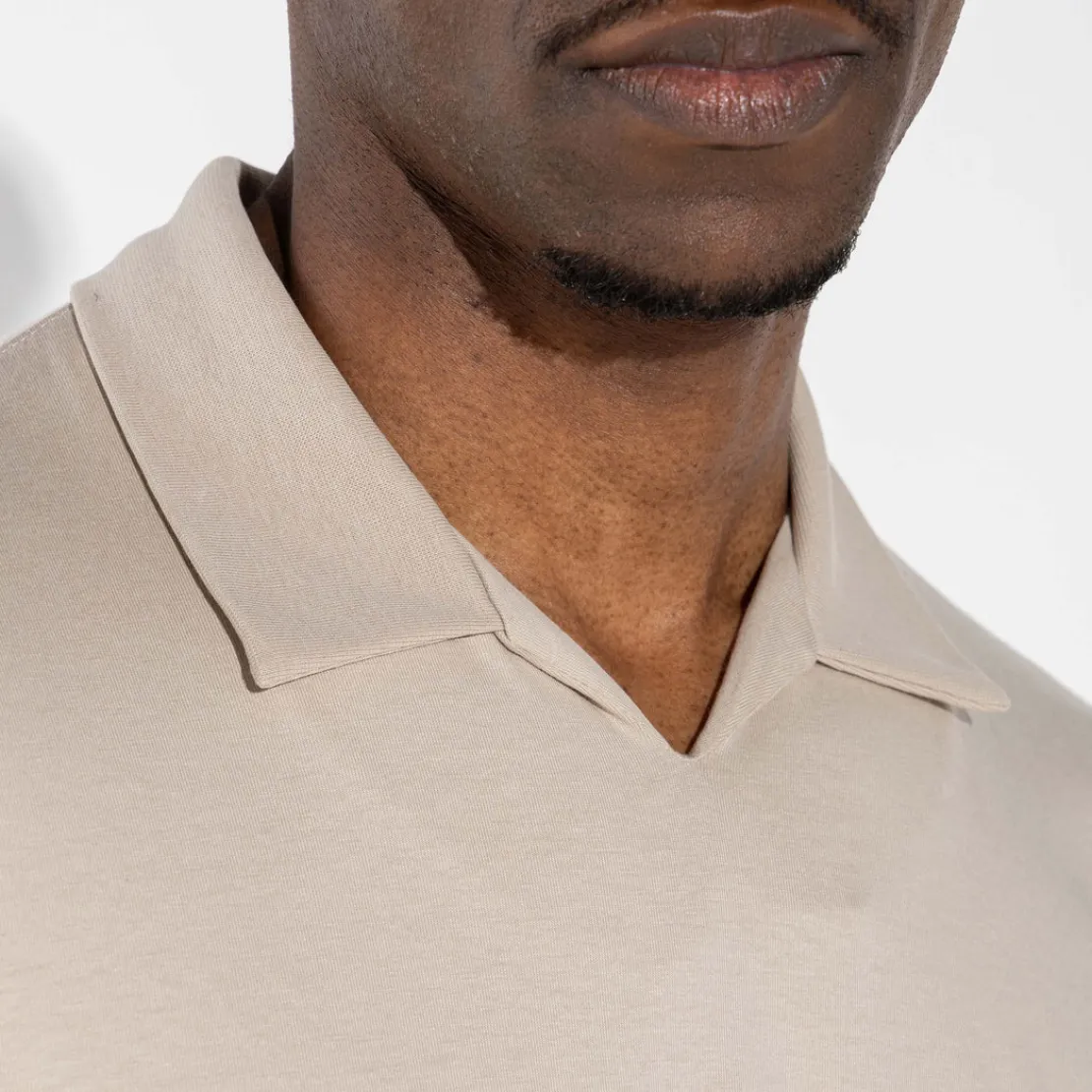 Polo | Algodão Pima>Basico.com Polo Cotton Pima Masculina | Life Collection - Bege Aveia