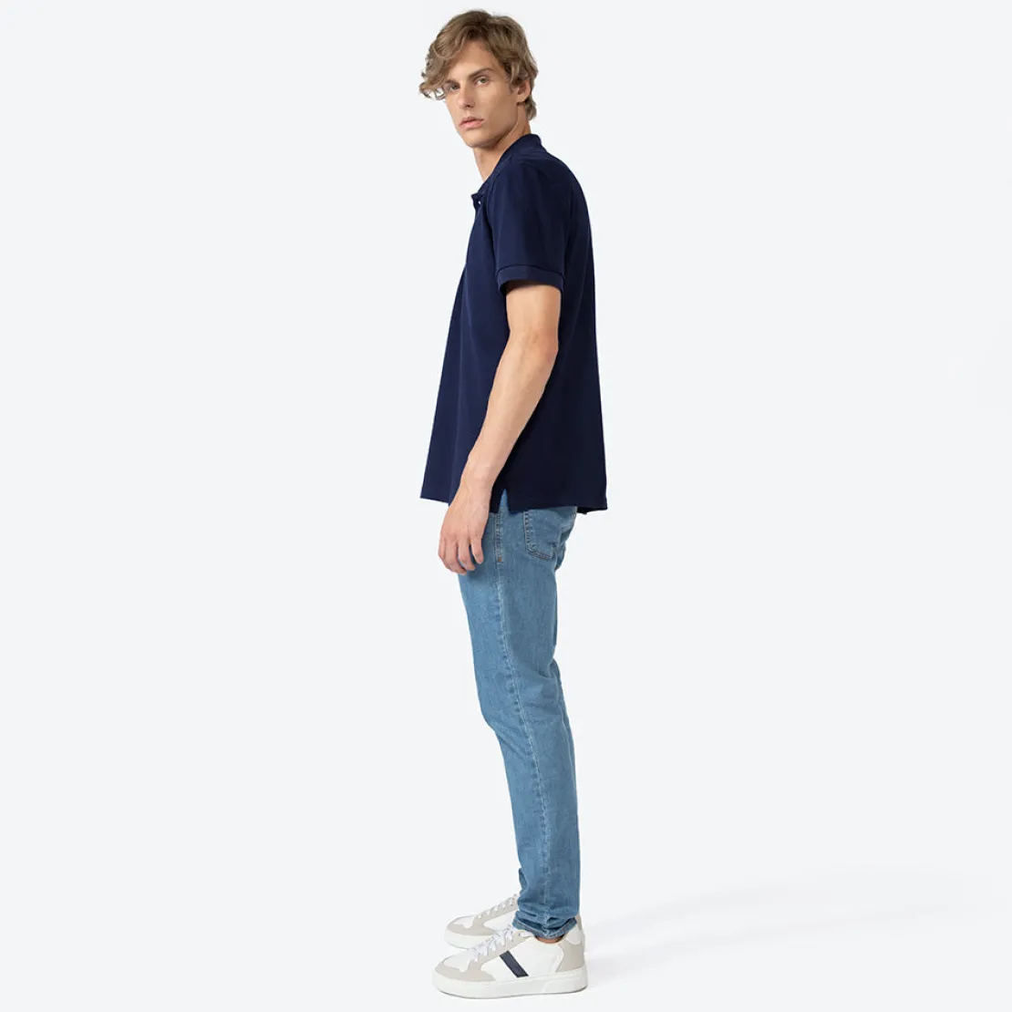 Algodão Pima>Basico.com Polo Piquet Pima Masculina - Azul Marinho