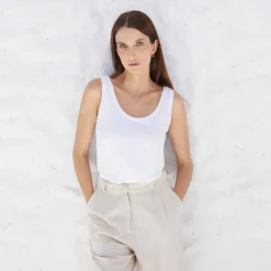 Algodão Pima | Regatas>Basico.com Regata Algodão Pima Feminina | Life Collection - Branco