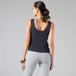 Algodão Pima | Regatas>Basico.com Regata Algodão Pima Feminina | Life Collection - Cinza Escuro