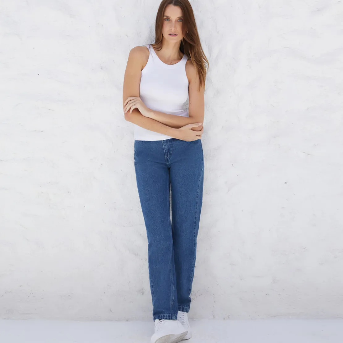 Regatas>Basico.com Regata Canelada Algodão Feminina - Branco