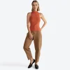 Regatas>Basico.com Regata Canelada Viscose Feminina - Ferrugem