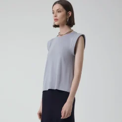 Regatas>Basico.com Regata Muscle Viscose - Cinza Claro