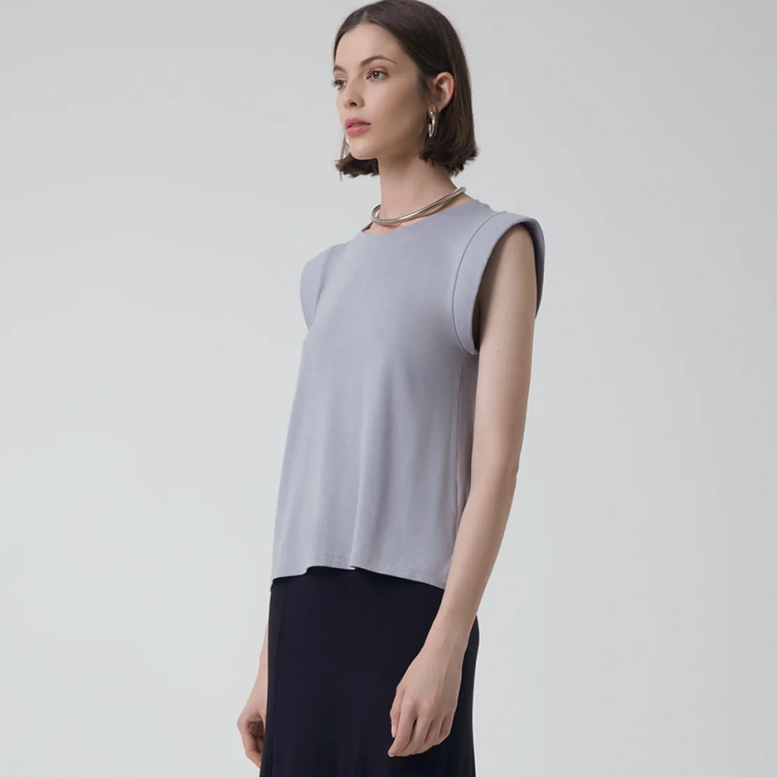 Regatas>Basico.com Regata Muscle Viscose - Cinza Claro