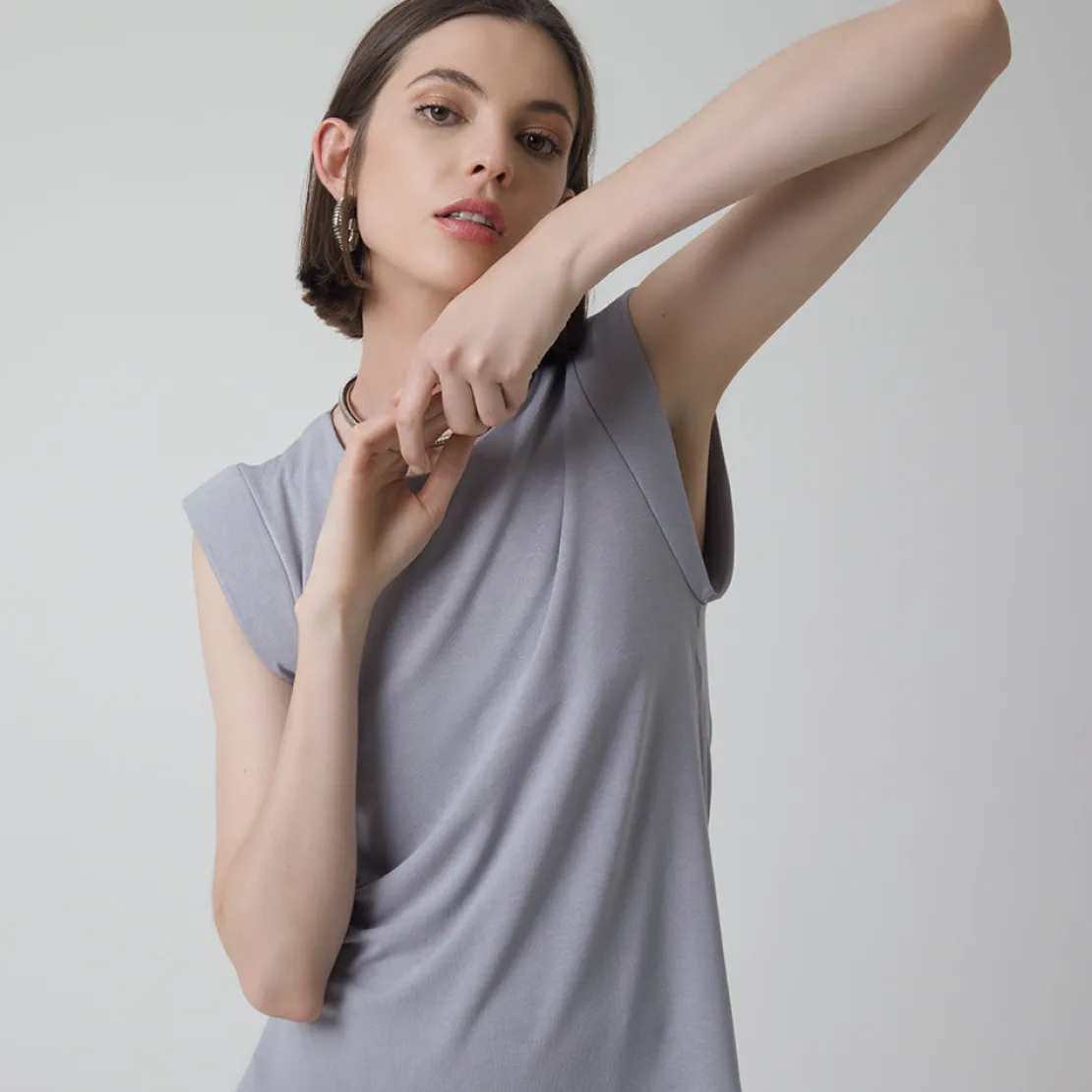 Regatas>Basico.com Regata Muscle Viscose - Cinza Claro