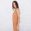 Viscose | Regatas>Basico.com Regata Viscose Feminina - Bege Camel