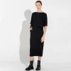 Saias | Saias E Shorts>Basico.com Saia Midi Dense Viscose - Preto