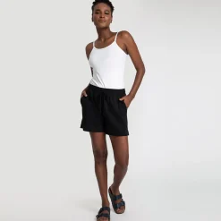 Algodão Pima>Basico.com Shorts Pima Comfort Feminino - Preto
