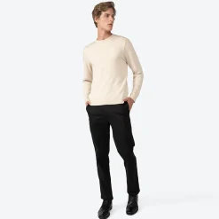 Tricot | Masculino>Basico.com Suéter Tricot Viscose Masculino - Bege