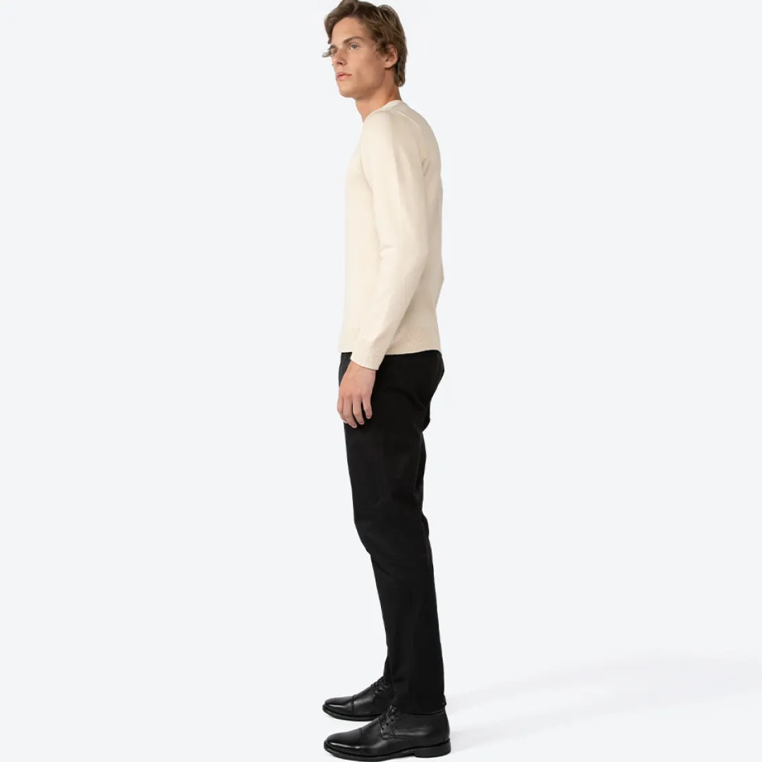 Tricot | Masculino>Basico.com Suéter Tricot Viscose Masculino - Bege